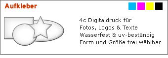 Aufkleber drucken & Sticker drucken - Online bestellen