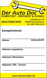 Service Aufkleber Freiform