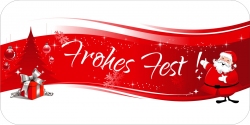 Weihnachtsaufkleber abgerundete Ecken