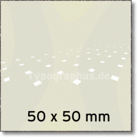 Aufkleber eckig 50x50mm 4-farbig Folie 2000 Stk.