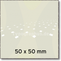 Aufkleber eckig 50x50mm 4-farbig Folie 5000 Stk.