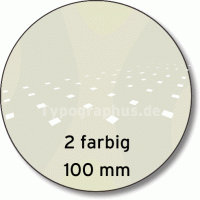 Siebdruck Aufkleber rund 100 mm 2-farbig | Ab 500 Stk.