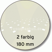 Siebdruck Aufkleber rund 180 mm 2-farbig | Ab 500 Stk.