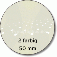 Siebdruck Aufkleber rund 50 mm 2-farbig | Ab 1.000 Stk.