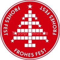 Weihnachtsaufkleber rund 60 mm