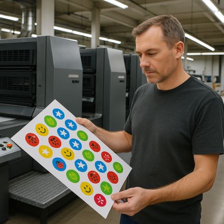Aufkleber drucken Offset Bogen