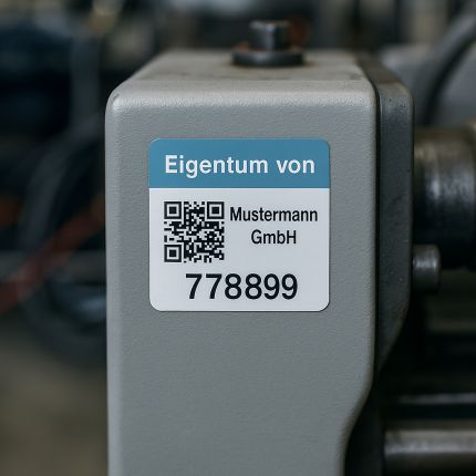 Inventaretikett mit QR-Code