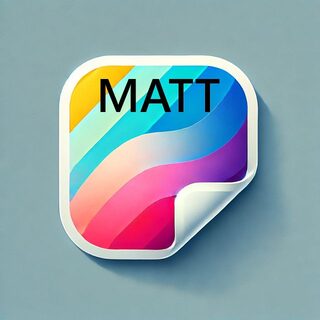 Matter Vinyl-Aufkleber ohne Reflexionen