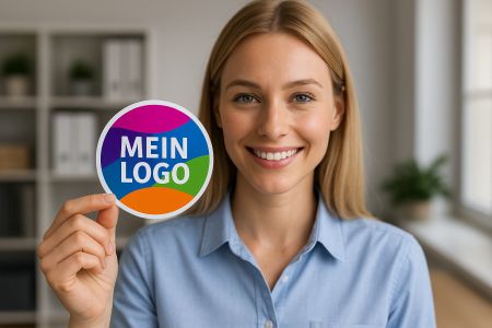 Werbeaufkleber mit Logo