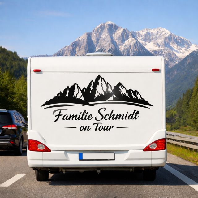 Wohnwagenaufkleber Beispiel