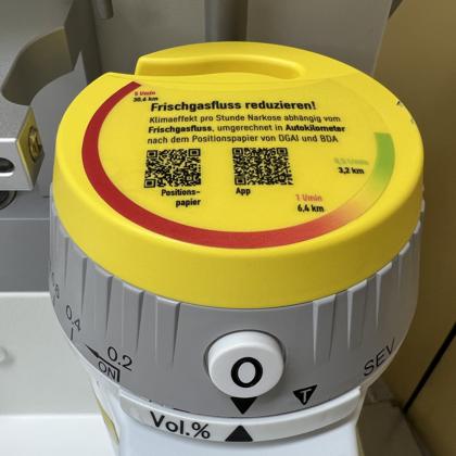 QR-Code Frischgasfluss abriebfest Klink