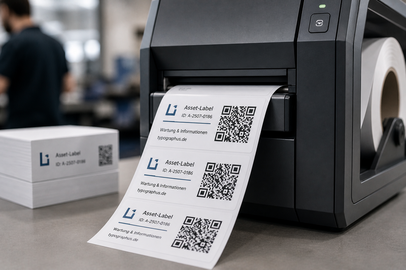 QR-Code Etiketten auf Rolle