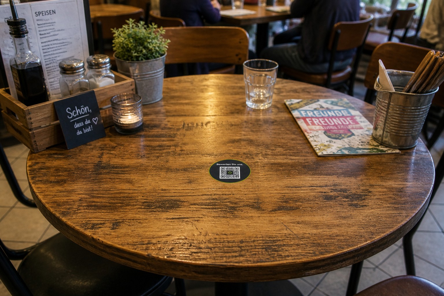 Bewertungs-QR-Code im Restaurant