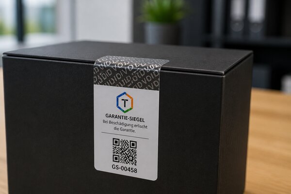 QR-Code Garantiesiegel mit VOID-Schutz