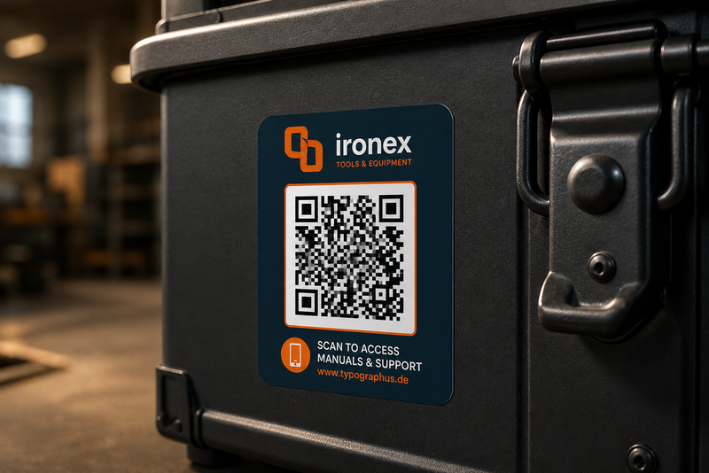 QR-Code Aufkleber Premium-PVC mit Schutzlaminat
