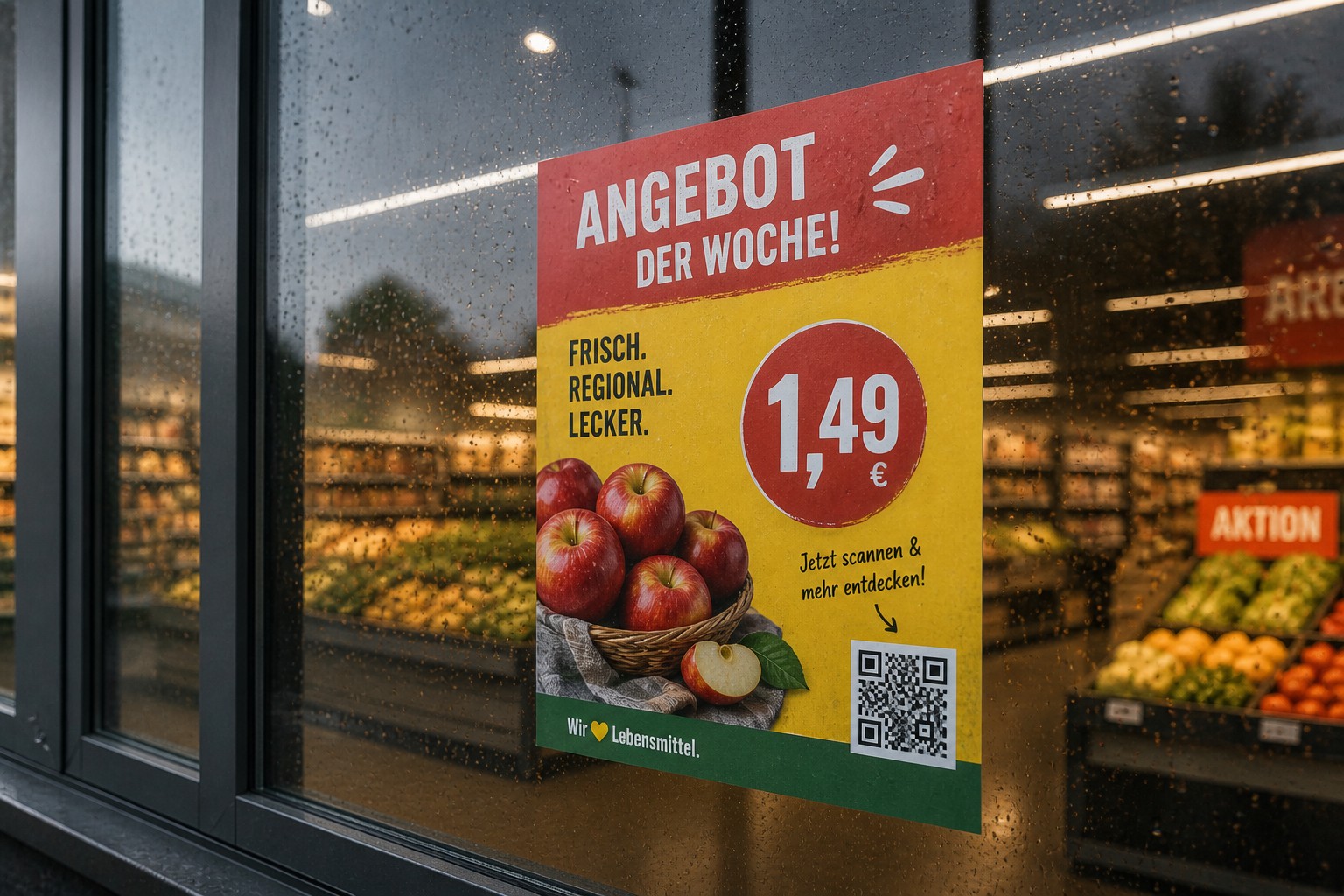 Hinterglas-QR-Code Aufkleber
