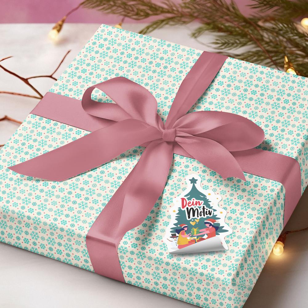 Weihnachtsetiketten Papier oder Folie