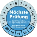 Grundplaketten, Prüfplaketten, Prüfaufkleber, Siegel & Wartungsaufkleber