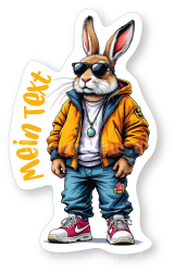 Osteraufkleber Hip Hop Hase