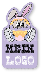 Osteraufkleber mit Logo