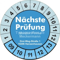 Prüfaufkleber Rund