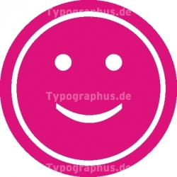 Smiley - Aufkleber rund