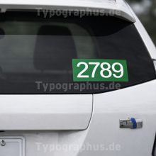 Aufkleber Geb&uuml;ndelter Bedarfsverkehr Ordnungsnummer