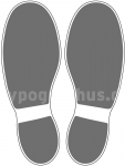 Fußbodenaufkleber Schuhabdruck Grau M100