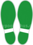 Fußbodenaufkleber Schuhabdruck Grün M100