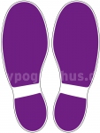 Fußbodenaufkleber Schuhabdruck Violett M100
