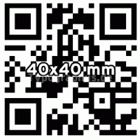 QR Code Aufkleber 40x40 mm | Ab 100 Stück