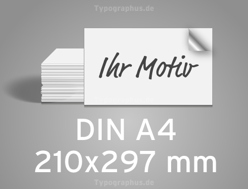 Papieraufkleber eckig DIN A4 210x297 mm 4-farbig matt