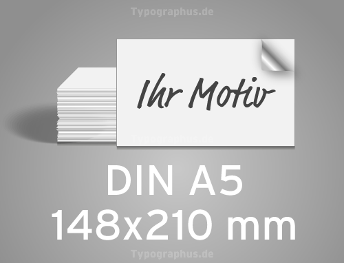 Papieraufkleber eckig DIN A5 148x210 mm 4-farbig matt