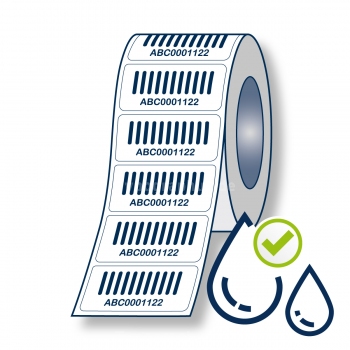 Barcode Etiketten PP 50,8x25,4 mm auf Rolle