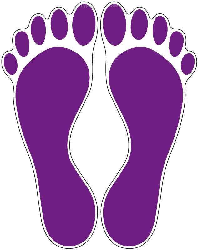Fußabdruck violett