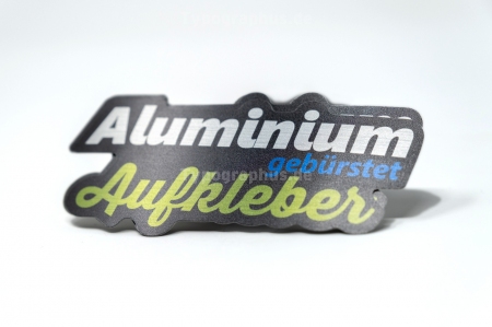 Aufkleber Metall-Effekt-Folie Alu. geb. mit Laminat glänzend