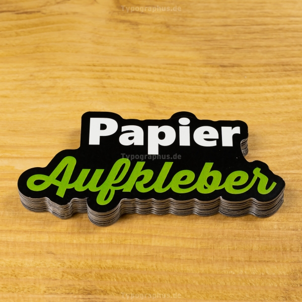 Papieraufkleber weiß glänzend permanent