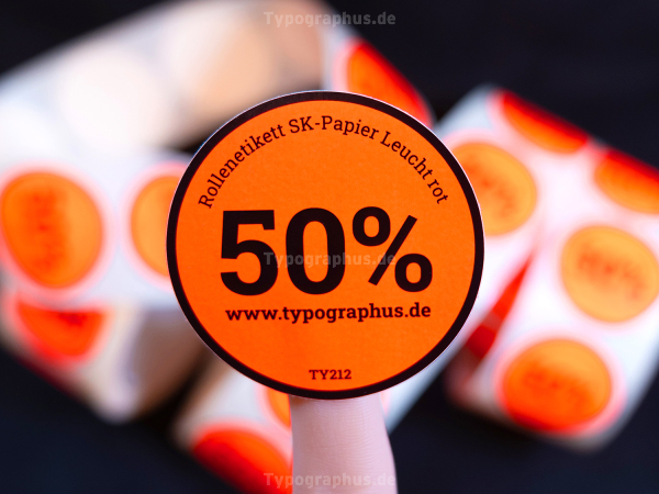 Selbstklebendes Papier Leucht rot