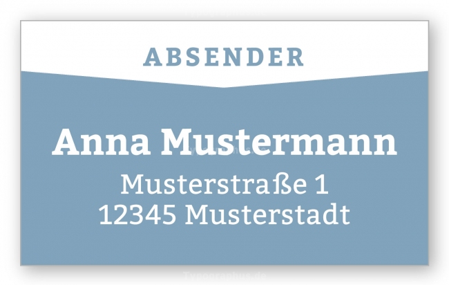 Adressaufkleber Absender Blau (5x3 cm)