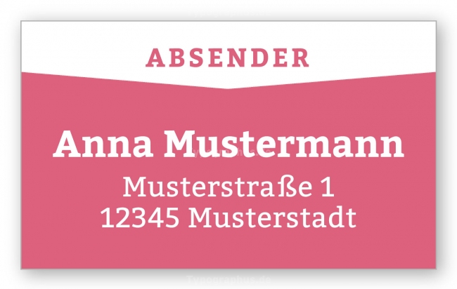 Adressaufkleber Absender Rosa (5x3 cm)