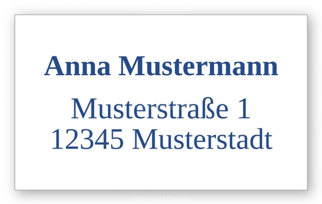 Adressaufkleber Blau-Weiß (5x3 cm)