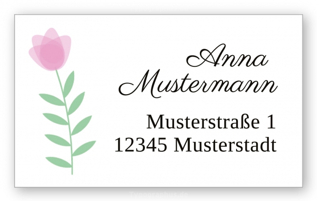 Adressaufkleber Blume (5x3 cm)
