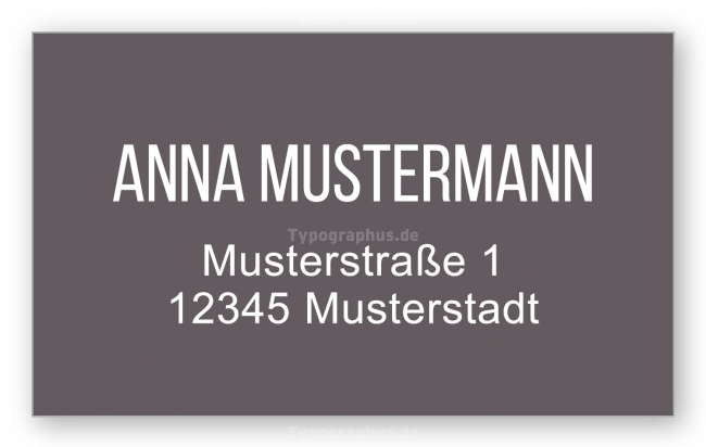 Adressaufkleber Dunkelgrau (5x3 cm)