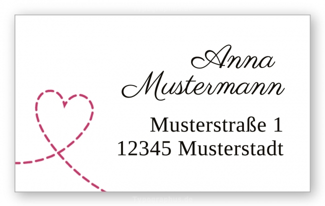 Adressaufkleber Herz (5x3 cm)