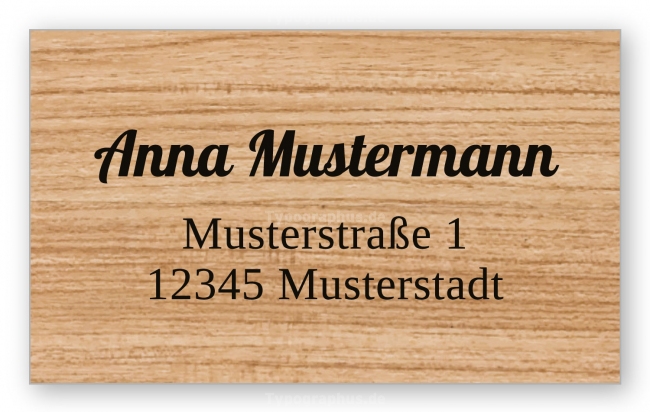 Adressaufkleber Holz (5x3 cm)