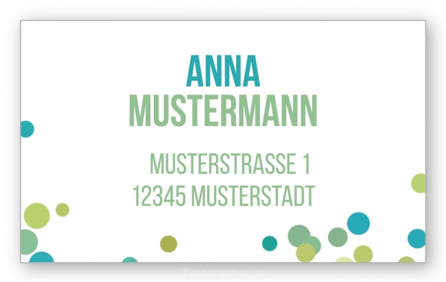 Adressaufkleber Konfetti Bunt (5x3 cm)