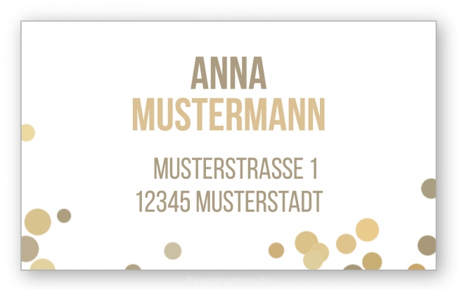 Adressaufkleber Konfetti Beige (5x3 cm)