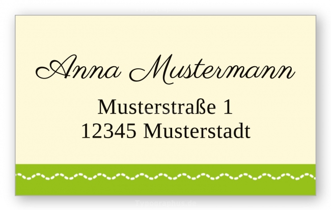 Adressaufkleber Linie Grün(5x3 cm)