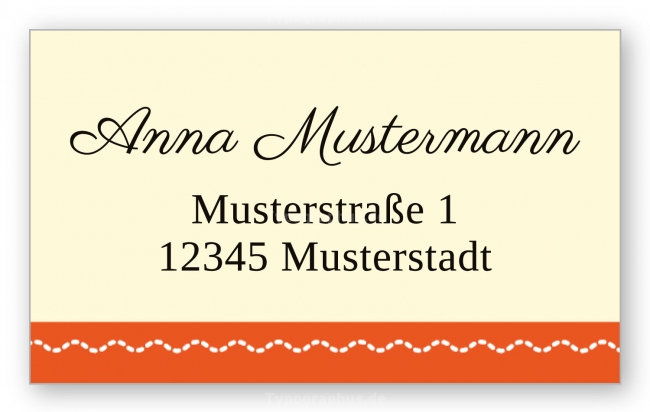 Adressaufkleber Linie Orange (5x3 cm)
