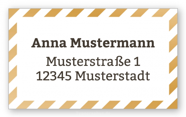Adressaufkleber Rahmen mit Streifen (5x3 cm)